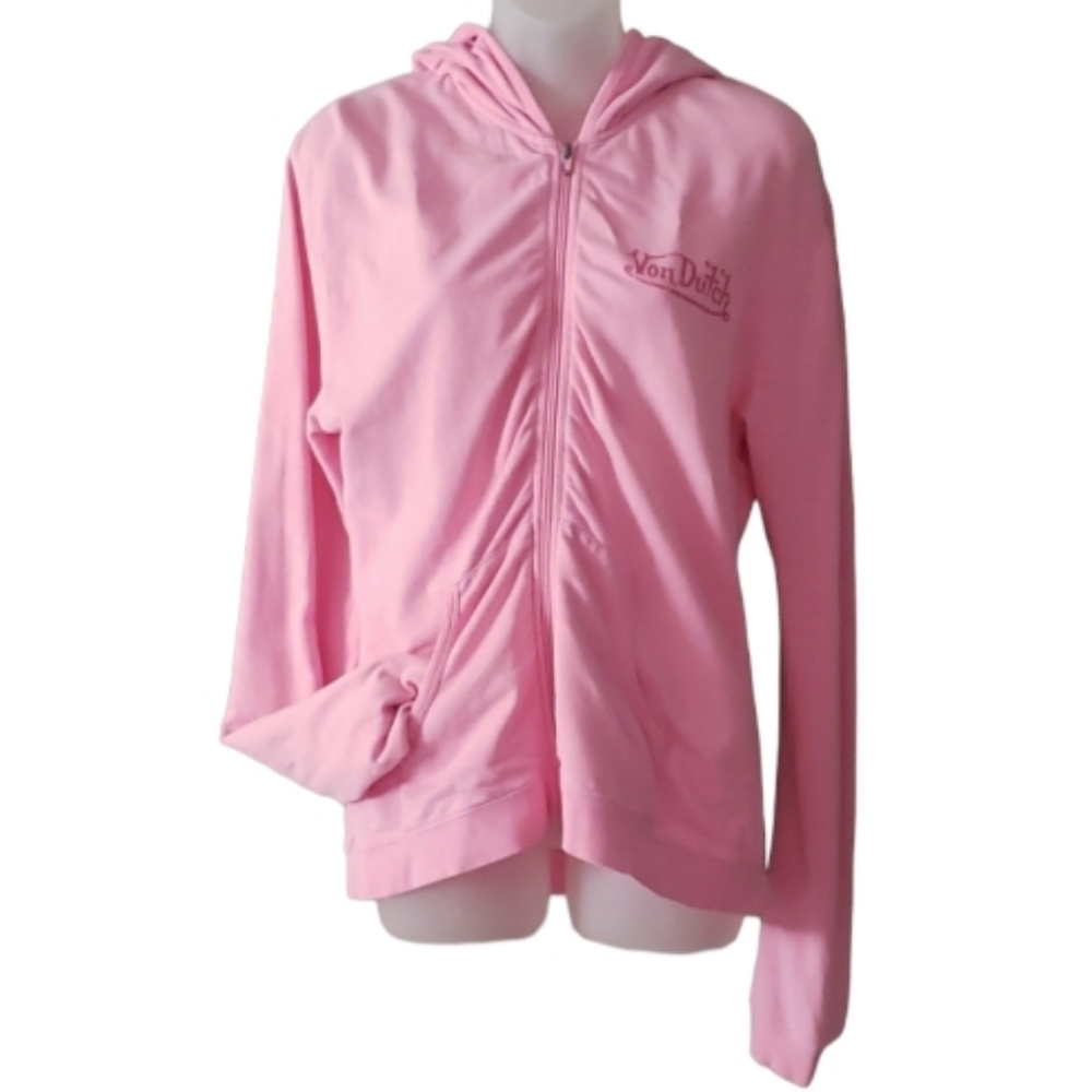 Von Dutch Pink Zip-Up Hoodie